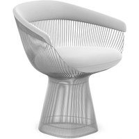 Warren Platner Armchair - Chrome Base Top Grain-White