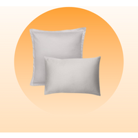 Emma 2 taies doreiller 100% Satin de Coton 50x70 Blanc