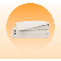 Emma Housse de couette 100% Satin de coton 260x240 Blanc