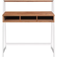 Click to view product details and reviews for Aldan Compact Two Tier Workstation With Stylish Feature Frame And Upper Storage Shelf White Frame Walnut Finish. Click to view product details and reviews for Aldan Compact Two Tier Workstation With Stylish Feature Frame And Upper Storage Shelf White Frame Walnut Finish.