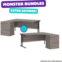 Click to view product details and reviews for Bundle Maestro 25 Left Hand And Right Ergonomic Desk 1800mm Each With Black Cantilever Frame And Desk High Pedestals Grey Oak. Click to view product details and reviews for Bundle Maestro 25 Left Hand And Right Ergonomic Desk 1800mm Each With Black Cantilever Frame And Desk High Pedestals Grey Oak.