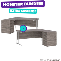 Click to view product details and reviews for Bundle Maestro 25 Left Hand And Right Ergonomic Desk 1600mm Each With Silver Cantilever Frame And Desk High Pedestals Grey Oak. Click to view product details and reviews for Bundle Maestro 25 Left Hand And Right Ergonomic Desk 1600mm Each With Silver Cantilever Frame And Desk High Pedestals Grey Oak.