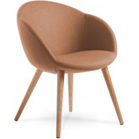 Joss single seater armchair with conical oak legs - made to order Joss single seater armchair with conical oak legs - made to order