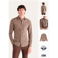 Dockers® Men's Slim Fit Icon Button Up Shirt Brown FW26