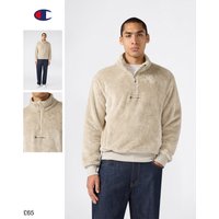 Champion Men’s Half Zip Polar Teddy Top Beige Sweatshirts Man FW26