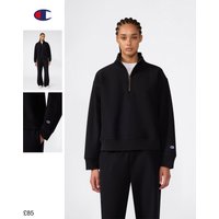 Champion Women’s Reverse Weave Crop Half-zip Sweatshirt With Brushed Interior Black Woman FW26
