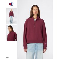 Champion Women’s Reverse Weave Crop Half-zip Sweatshirt With Brushed Interior Wine Red Woman FW26