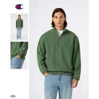 Champion Men’s Reverse Weave Half-zip Sweatshirt With Brushed Interior Military Green Man FW26