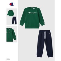 Champion Baby Crewneck Fleece Sweatsuit Icons Bright Green Tracksuits Boy FW26