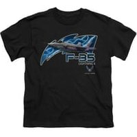 Air Force Shirt Kids F35 Lightning II Black T-Shirt