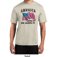 America Love It or Leave It Mens Moisture Wicking Shirt