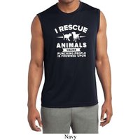 Animal Rescue Mens Sleeveless Moisture Wicking Shirt