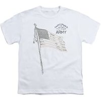 Army Shirt Kids Flag White T-Shirt
