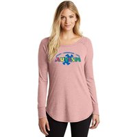 Autism Accept Understand Love Ladies Tri Long Sleeve