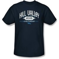 Back To The Future II Kids T-shirt Hill Valley 2015 Navy Shirt Youth