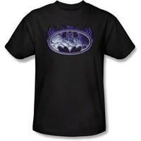 Batman Kids T-Shirt - Cracked Shield Youth Black Tee