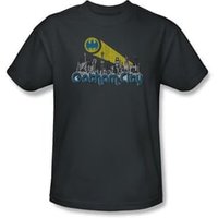 Batman Kids T-Shirt - Gotham City Distressed Youth Charcoal Tee