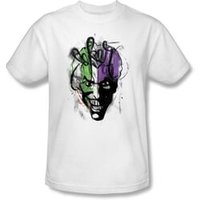 Batman Kids T-Shirt - Joker Airbrush Youth White Tee