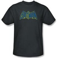 Batman Kids T-Shirt - Sketch Logo Youth Charcoal Tee