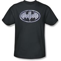 Batman Kids T-Shirt - Steel Mesh Youth Charcoal Gray Tee