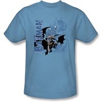 Batman Kids T-Shirt - Throwing Blades Youth Blue Tee