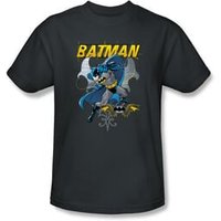 Batman Kids T-Shirt - Urban Gothic Youth Charcoal Gray Tee