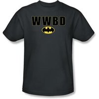 Batman Kids T-Shirt - WWBD Bat Logo Youth Charcoal Grey Tee