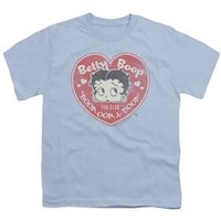 Betty Boop Kids Shirt Fan Club Heart Light Blue T-Shirt