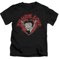 Betty Boop Kids Shirt Heart You Forever Black T-Shirt