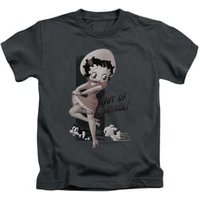 Betty Boop Kids Shirt Out Of Control Charcoal T-Shirt