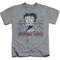Betty Boop Kids Shirt Zombie Pinup Athletic Heather T-Shirt