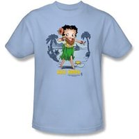 Betty Boop Kids T-shirt Hula Honey Youth Light Blue Tee Shirt