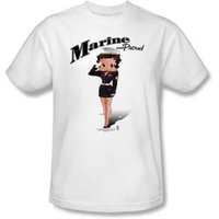 Betty Boop Kids T-shirt Marine Boop Youth White Tee Shirt