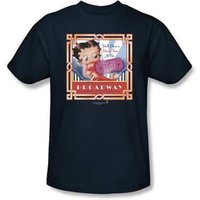 Betty Boop Kids T-shirt On Broadway Youth Navy Blue Tee Shirt