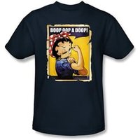 Betty Boop Kids T-shirt Power Youth Navy Blue Tee Shirt