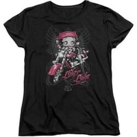 Betty Boop Womens Shirt Biker Babe Black T-Shirt