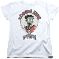 Betty Boop Womens Shirt Breezy Zombie Love White T-Shirt