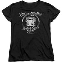 Betty Boop Womens Shirt Chromed Logo Black T-Shirt
