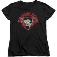Betty Boop Womens Shirt Heart You Forever Black T-Shirt