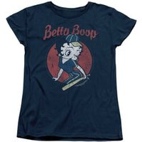Betty Boop Womens Shirt Team Boop Navy Blue T-Shirt