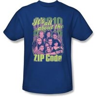 Beverly Hills 90210 Kids T-shirt Zip Code Youth Royal Blue Tee Shirt