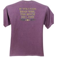 Biker Pigment Dyed T-shirt The Bitch Fell Off Plum Tee Shirt