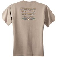 Biker Pigment Dyed T-shirt The Bitch Fell Off Sandstone Tee Shirt