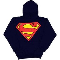 Mens SUPERMAN SHIELD Hoodie Sweatshirt - Navy Blue