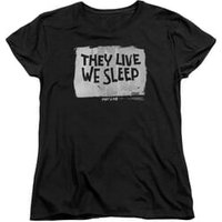 Womens They Live WE SLEEP T-shirt - Black
