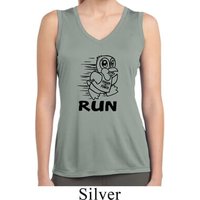 Black Penguin Power Run Ladies Sleeveless Moisture Wicking Shirt