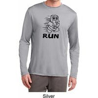 Black Penguin Power Run Mens Dry Wicking Long Sleeve Shirt