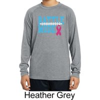 Breast Cancer Awareness Battle Mode Kids Dry Wicking Long Sleeve Shirt
