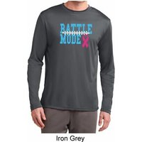 Breast Cancer Awareness Battle Mode Mens Dry Wicking Long Sleeve Shirt