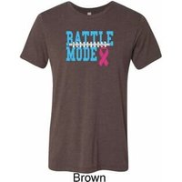 Breast Cancer Awareness Battle Mode Mens Tri Blend Crewneck Shirt